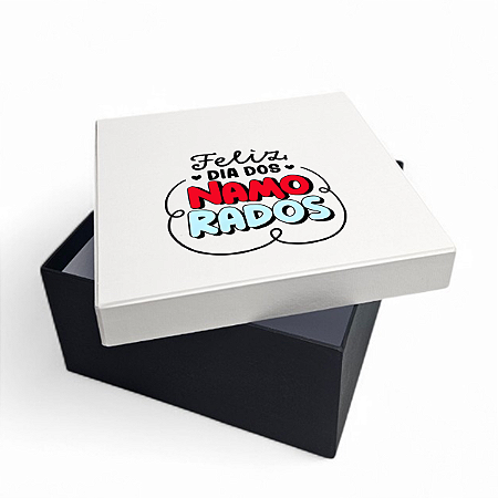 Caixa de Presente 20x25x8  com Mensagem 14 Feliz Dia dos Namorados
