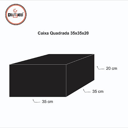 Caixa de Presente 35x35x20 LosAngeles Cartonada DOBRAVEL