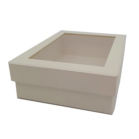Caixa de Presente Retangular 30x20x8 Com Visor