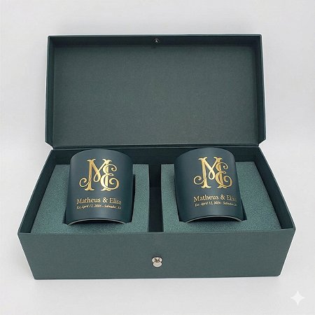 Caixa de Padrinhos 32x16x9 Personalizada Logomarca Berço 2 Canecas Casamento 15 Anos Aniversario Presente
