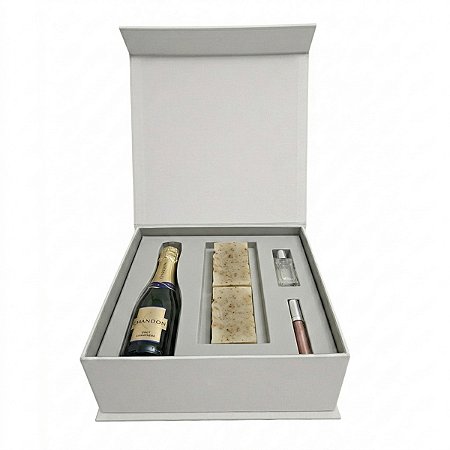 Caixa de Padrinhos 28x28x8 Personalizada Logomarca 4 Berços OPT1