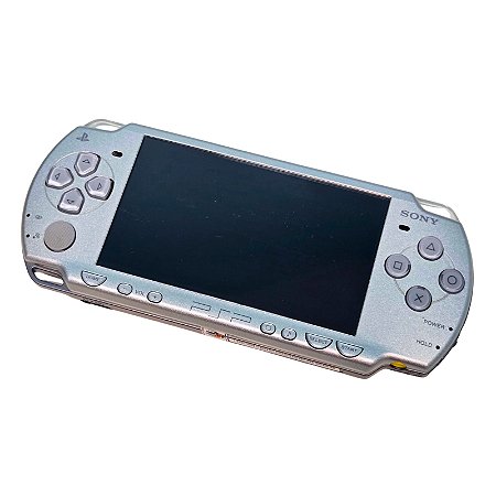 Console PSP 2001 - Prata - 4GB - Desbloqueado / Destravado - Sony