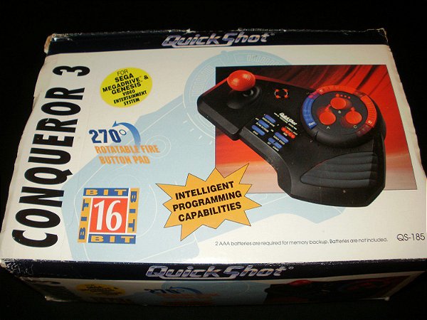 Controle Quickshot Conqueror 3 Joystick - QS-185 para  Sega Megadrive/Genesis - importado