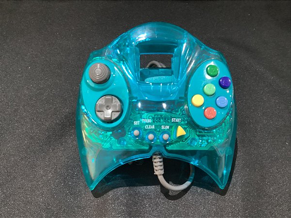 Controle Dreamcast Original Azul Translucido-  Tectoy