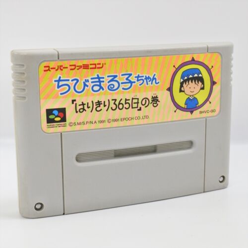 Jogo Super Famicom Chibi Maruko Chan Harikiri 365 Mijuninichi (Japonês) (SHVC-GO) - EPOCH CO.