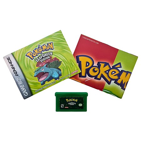 Jogo Nintendo Game Boy Advance Pokemon Leaf Green Version (LOOSE) + Manual - Nintendo