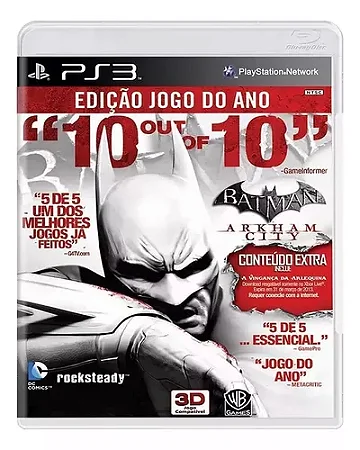 Jogo PS3 Batman Arkham City (Edição Jogo Do Ano) - Rocksteady