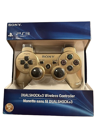 Controle PS3 Dualshock 3  METALLIC GOLD - NA CAIXA - SONY
