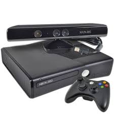 Console Xbox 360 Slim - Bloqueado + KINECT + Jogo Kinect Adventures! - Microsoft