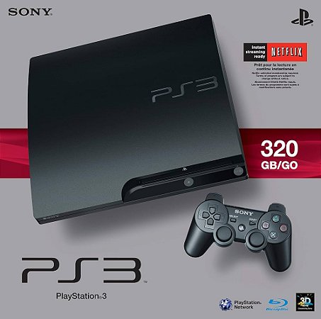 Console Playstation 3 Slim - PS3 - 320GB + Kit Ps Move + Jogo Sport Champions | Na Caixa - Sony