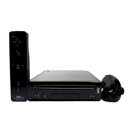 Console Nintendo Wii - Preto - DESBLOQUEADO PARA HD - Nintendo