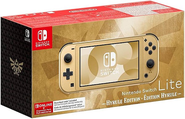 Console Nintendo Switch Lite Edition Hyrule - 256 GB - Desbloqueado Na Caixa - Nintendo
