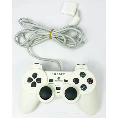Controle PS2 Dualshock Com Fio - Branco - Sony