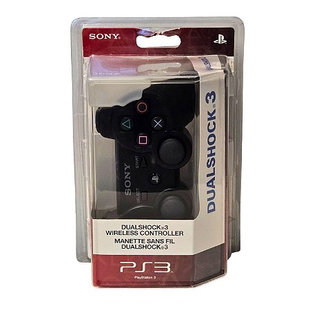 Controle PS3 - Dualshock 3 - Preto | Na Caixa - Sony