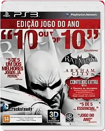 Jogo PS3 Batman Arkham City Edição do Ano - Warner Bros Games