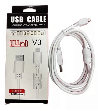 Cabo de Dados USB Carregador para Controle de PS3