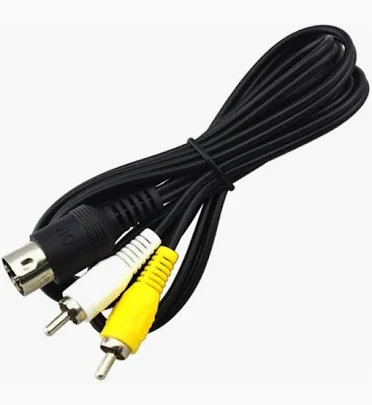 Cabo AV RCA Audio e Video para Mega Drive 1 e 2