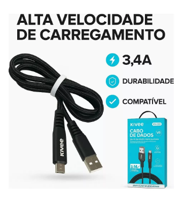 Cabo de Dados Tipo C para PS5 Playstation 5 e Xbox Series S/ X - Kivee