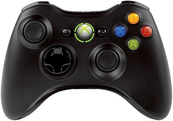 Controle Xbox 360 Preto - Microsoft