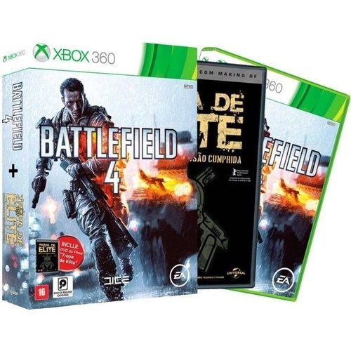 Jogo Xbox 360 BattleField 4 - Edição Especial com Filme Tropa de Elite - EA