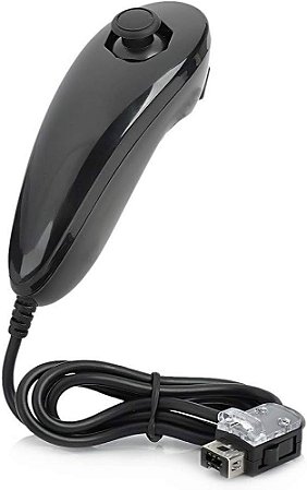 Controle Nunchuk Wii e Wii U Preto- Nintendo