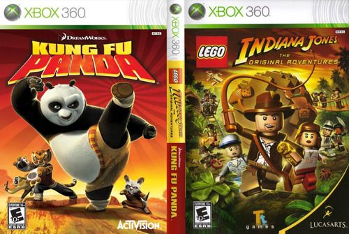 Jogo Xbox 360 Lego Indiana Jones The Original Adventure + Kung fu Panda