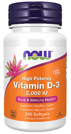Vitamina D-3 2000UI Now