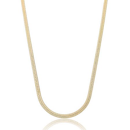 Colar Fita 3MM Banhado a Ouro 18k