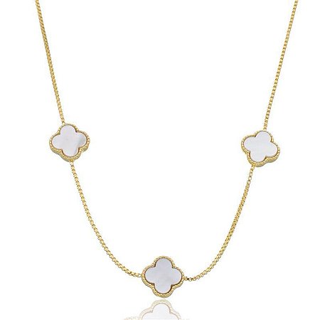 Gargantilha Madre Perola Banhado a Ouro 18k