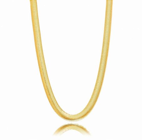 Choker Rabo de Rato Banhado a Ouro 18k