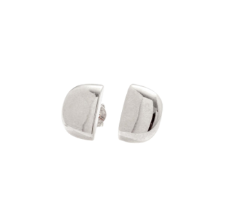Brinco Semi Circulo  Banhado a Ouro Branco