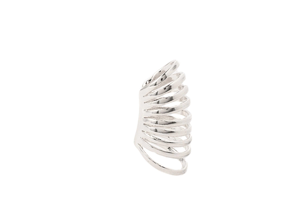 Pircing Fake  Espiral 9 fios Banhado  a Ouro Branco