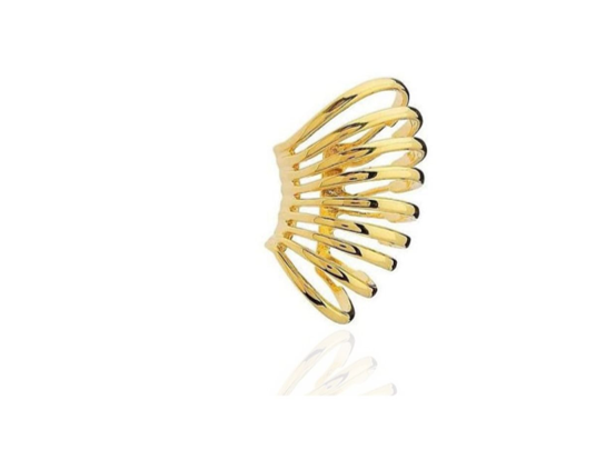 Pircing Fake Espiral 9 fios Banhado a Ouro 18k