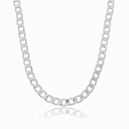 Choker Grumet  Banhado a Ouro Branco