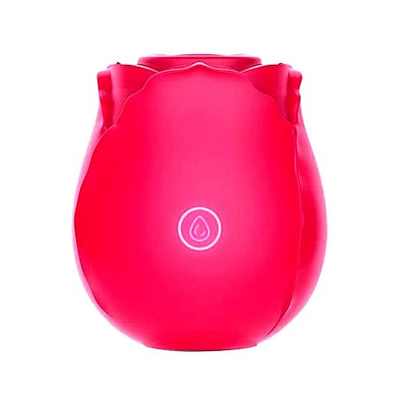 Vibrador Estimulador e Sugador de Clitóris em Formato de Rosa com 10 Modos de Pulsação Sexy Import