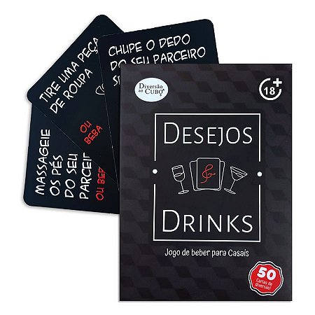 Desejos e Drinks Jogo de Cartas Diversão ao Cubo