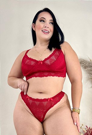Conjunto Aro Rendado Plus Size Referência 344