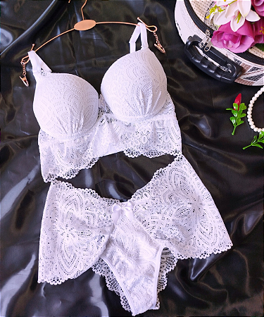 Conjunto Lara Branco Renda