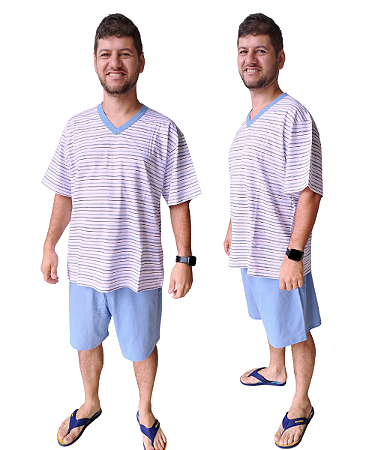 Pijama Masculino Verão em Algodão