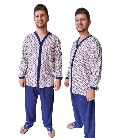 Pijama Masculino Inverno em Malha Tam GG
