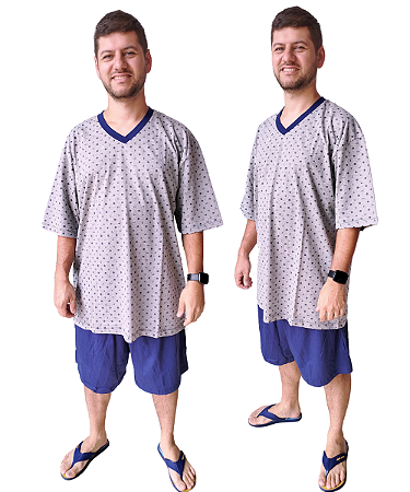 Pijama Masculino Verão em Algodão Tam EXGG