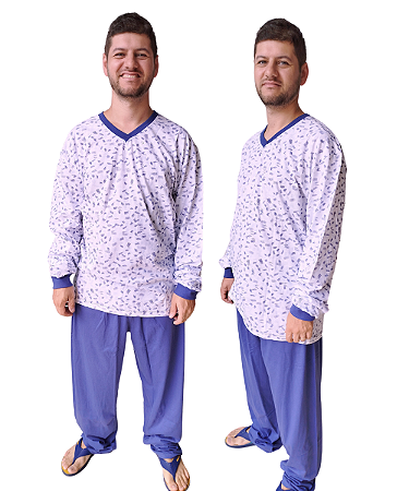 Pijama Masculino Inverno em 100% Algodão Tam EXGG Tam P