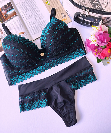 Conjunto Charme Black Tam GG
