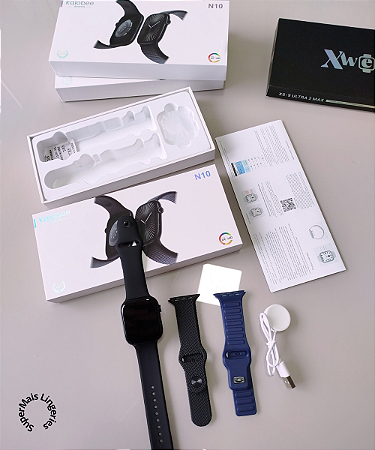 Smartwatch Masculino Kit com 3 Pulseiras