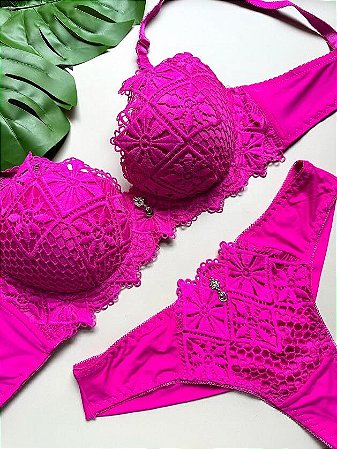 Conjunto Bojo Importado Renda Guipir REF 346