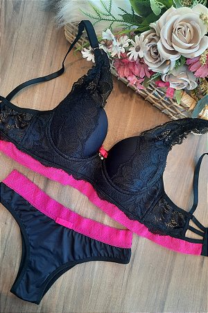 CONJUNTO DE LINGERIE SUPER ESTRUTURADO REF 19094