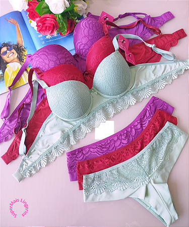 Conjunto de Lingerie Com Bojo REF 4025