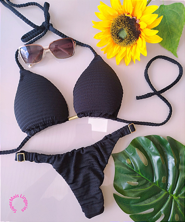 Biquíni Fio Regulagem Preto