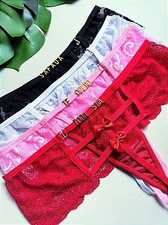 Calcinha 2 Laços Personalizável REF 067 Tamanho Único