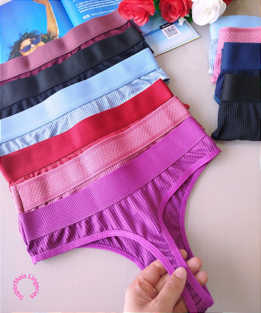 Calça Grande Fio Ribaninha Canelada REF C38Ak